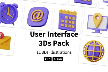 Interfaz de usuario Paquete de Icon 3D