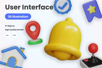 Interfaz de usuario Paquete de Icon 3D