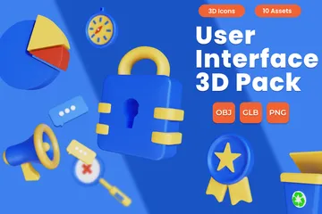 Interfaz de usuario Paquete de Icon 3D