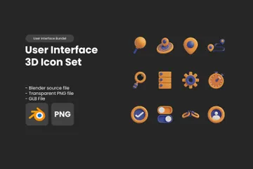 Interfaz de usuario 3D Icon Pack