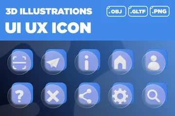 Interfaz de usuario 3D Icon Pack