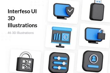 Interfeso UI 3D Illustration Pack