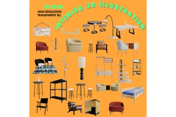 Interior 3D Icon Pack