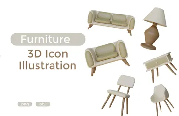 Interiors 3D Icon Pack