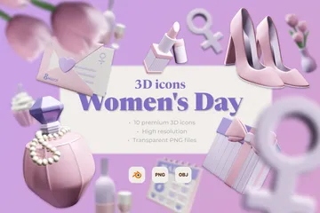 国際婦人デー 3D Iconパック