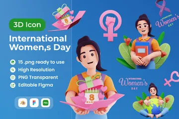 International Women's Day 3D Icon Pack
