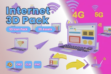 Internet 3D Icon Pack