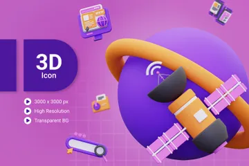 Internet Pacote de Icon 3D
