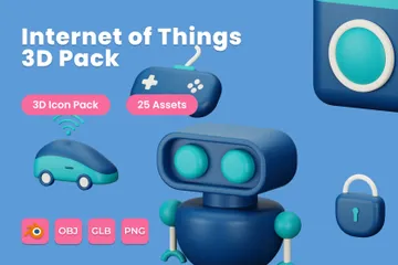 Internet des objets Pack 3D Icon