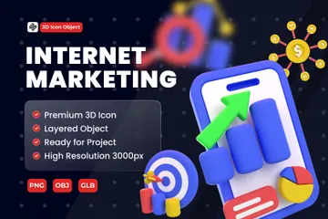 Internet Marketing 3D Icon Pack