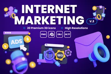 Internet-Marketing Vol.3 3D Icon Pack