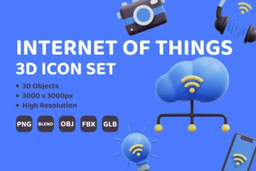 Internet Of Things 3D Icon Pack