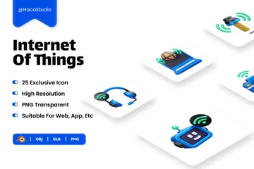 Internet Of Things 3D Icon Pack