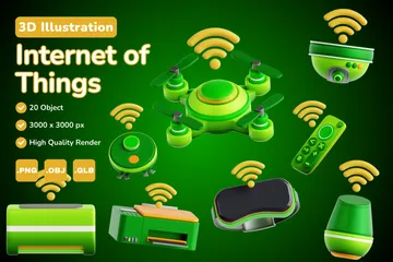 Internet Of Things 3D Icon Pack