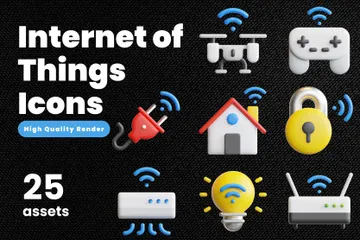 Internet Of Things 3D Icon Pack