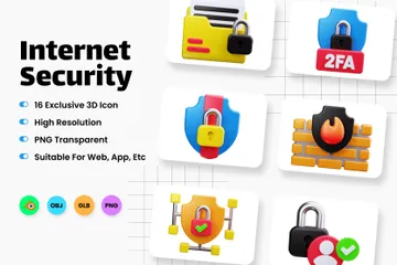 Internet Security 3D Icon Pack