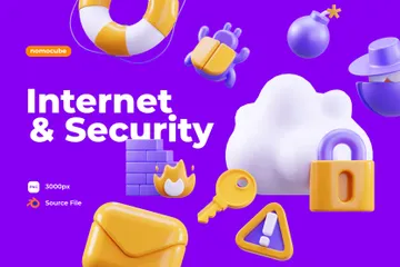 Segurança da Internet Pacote de Icon 3D