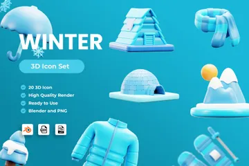 Inverno Pacote de Icon 3D