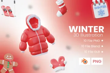 Inverno Pacote de Icon 3D