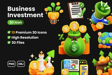 Inversión de las empresas Paquete de Icon 3D