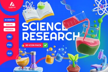 Investigación científica 3D Icon Pack