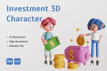 Investimento Pacote de Illustration 3D