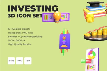 Investindo Pacote de Icon 3D