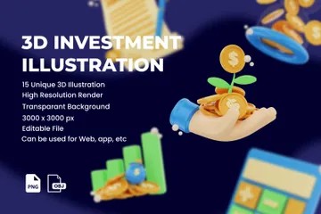 Investition 3D Icon Pack