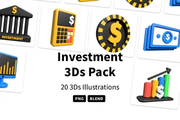 Investition 3D Icon Pack