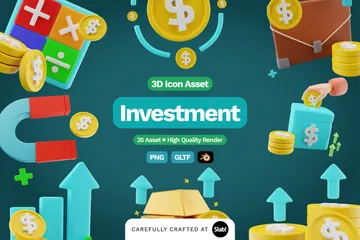 Investition 3D Icon Pack