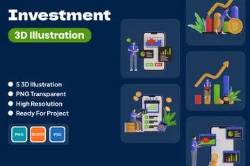 Investition 3D Illustration Pack