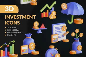 Investition 3D Icon Pack