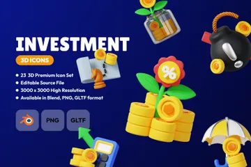 Investition 3D Icon Pack