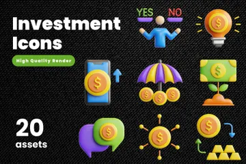 Investition 3D Icon Pack