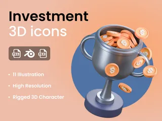 Investition 3D Icon Pack