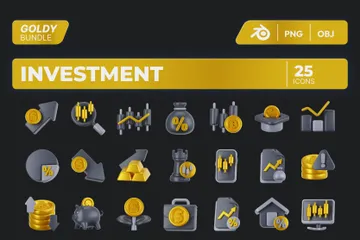 Investition 3D Icon Pack