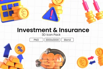 Investition 3D Icon Pack