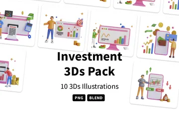 Investment 3D Illustration Pack