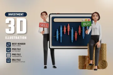 Investment 3D Illustration Pack