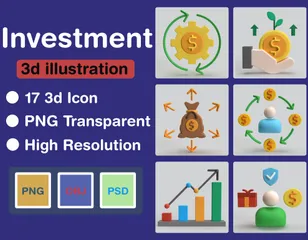 Investment 3D Icon Pack