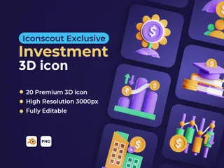 Investment 3D Icon Pack