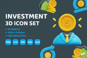 Investment 3D Icon Pack