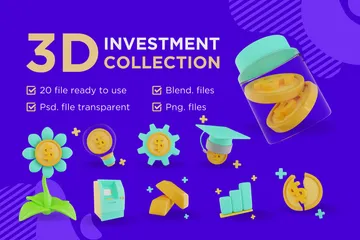 Investment 3D Icon Pack