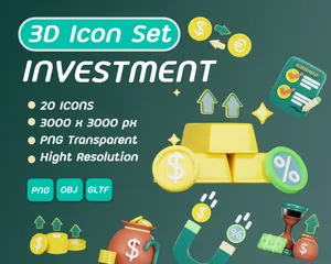 Investment 3D Icon Pack