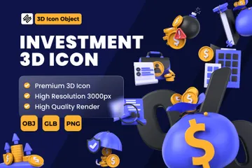 Investment 3D Icon Pack