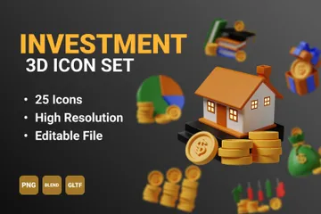 Investment 3D Icon Pack