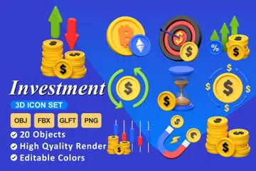 Investment 3D Icon Pack