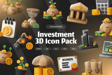 Investment 3D Icon Pack 3D Icon Pack