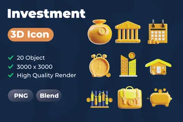 Investment 3D Icon Pack