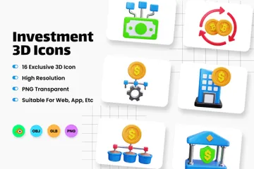 Investment 3D Icon Pack